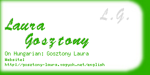 laura gosztony business card